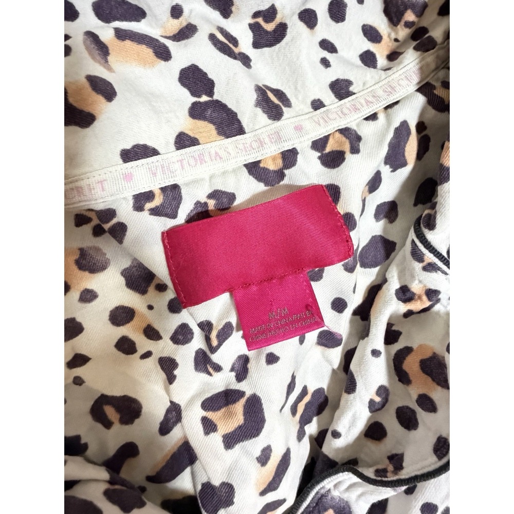 Victoria Secrets Medium Cheetah Print Vintage Button Down Set - Picture 2 of 6